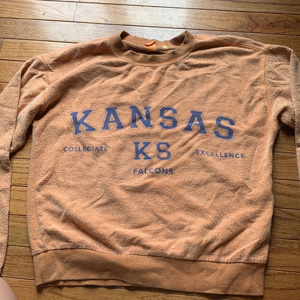 Pacsun Medium Orange Kansas Falcons Crewneck Sweatshirt
